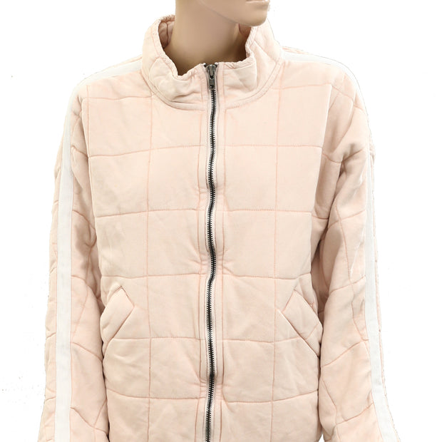 Free People Sports Rib Dolman Quilted Jacket Top