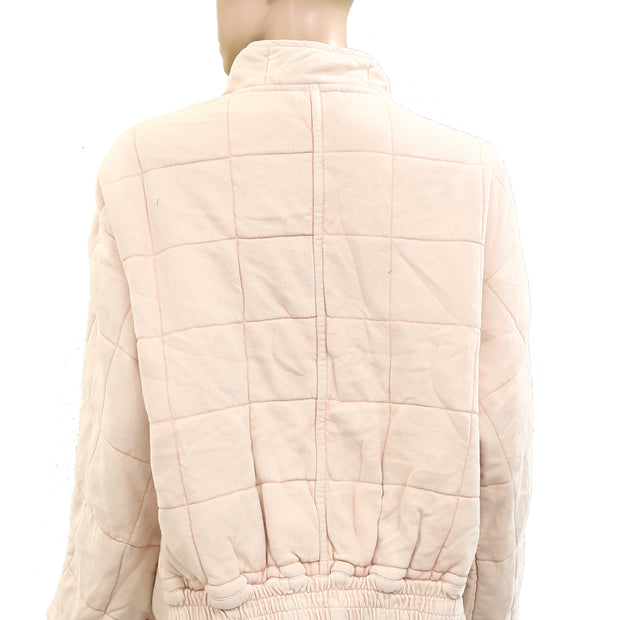 Free People Sports Rib Dolman Quilted Jacket Top