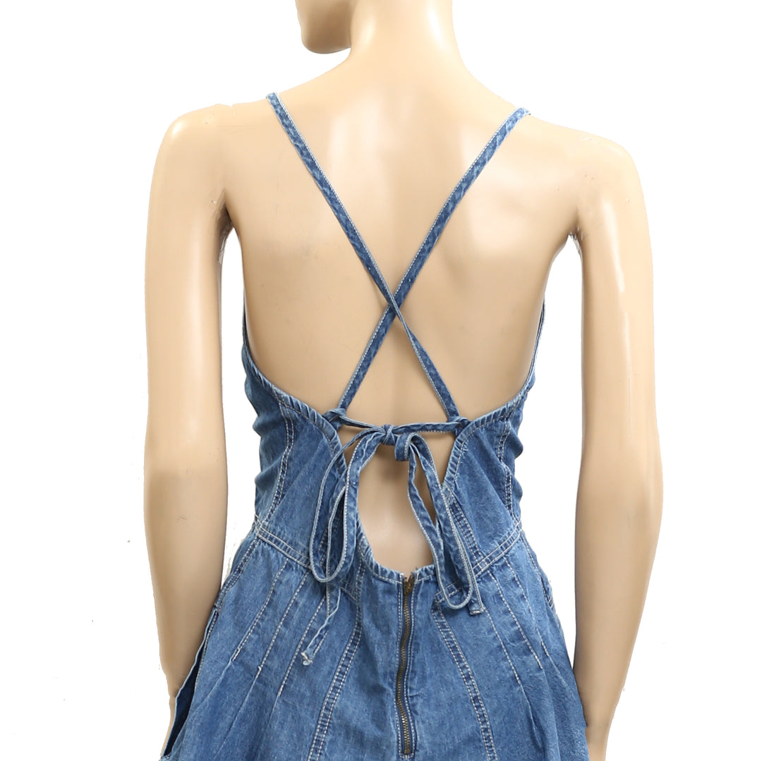 Free People We The Free Nostalgia Ultra-Shortalls Romper