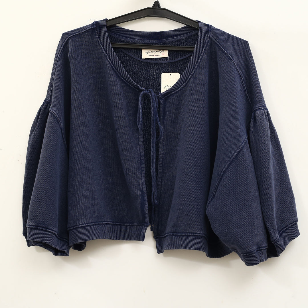 Free People Cape Me Cozy Cardi Blouse Top