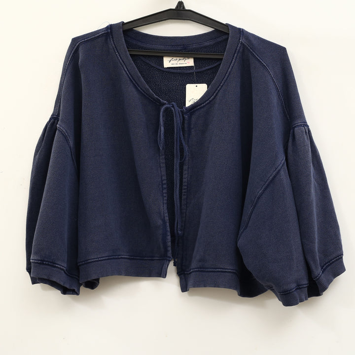 Free People Cape Me Cozy Cardi Blouse Top