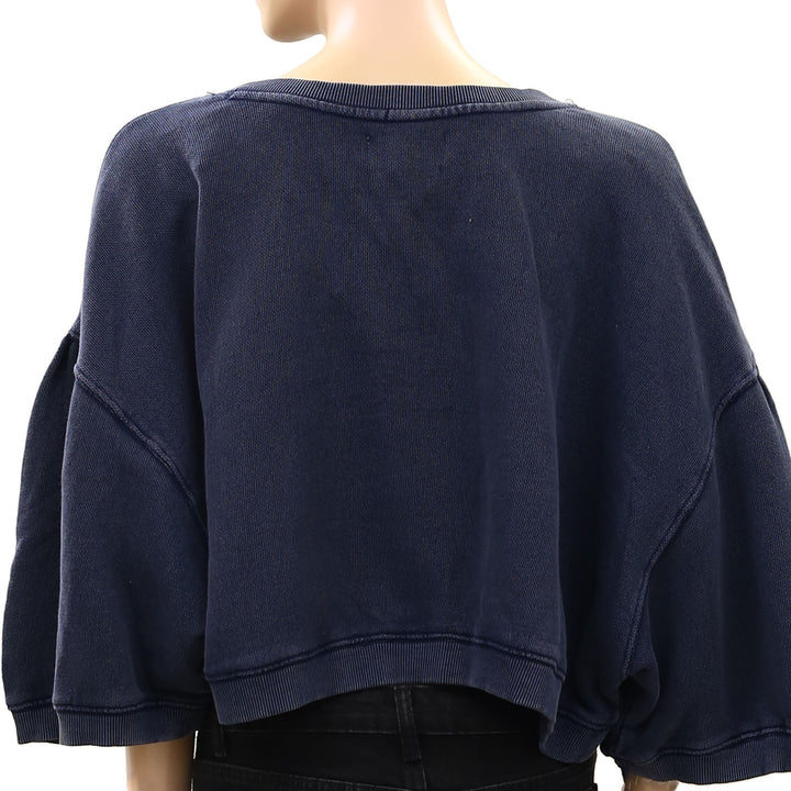 Free People Cape Me Cozy Cardi Blouse Top