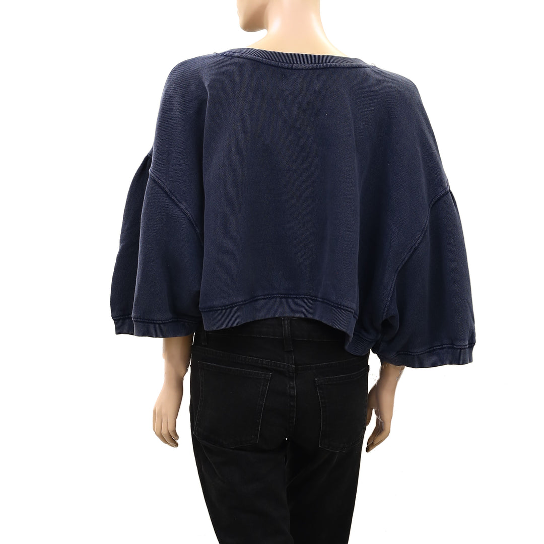 Free People Cape Me Cozy Cardi Blouse Top