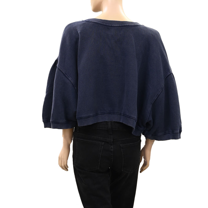 Free People Cape Me Cozy Cardi Blouse Top