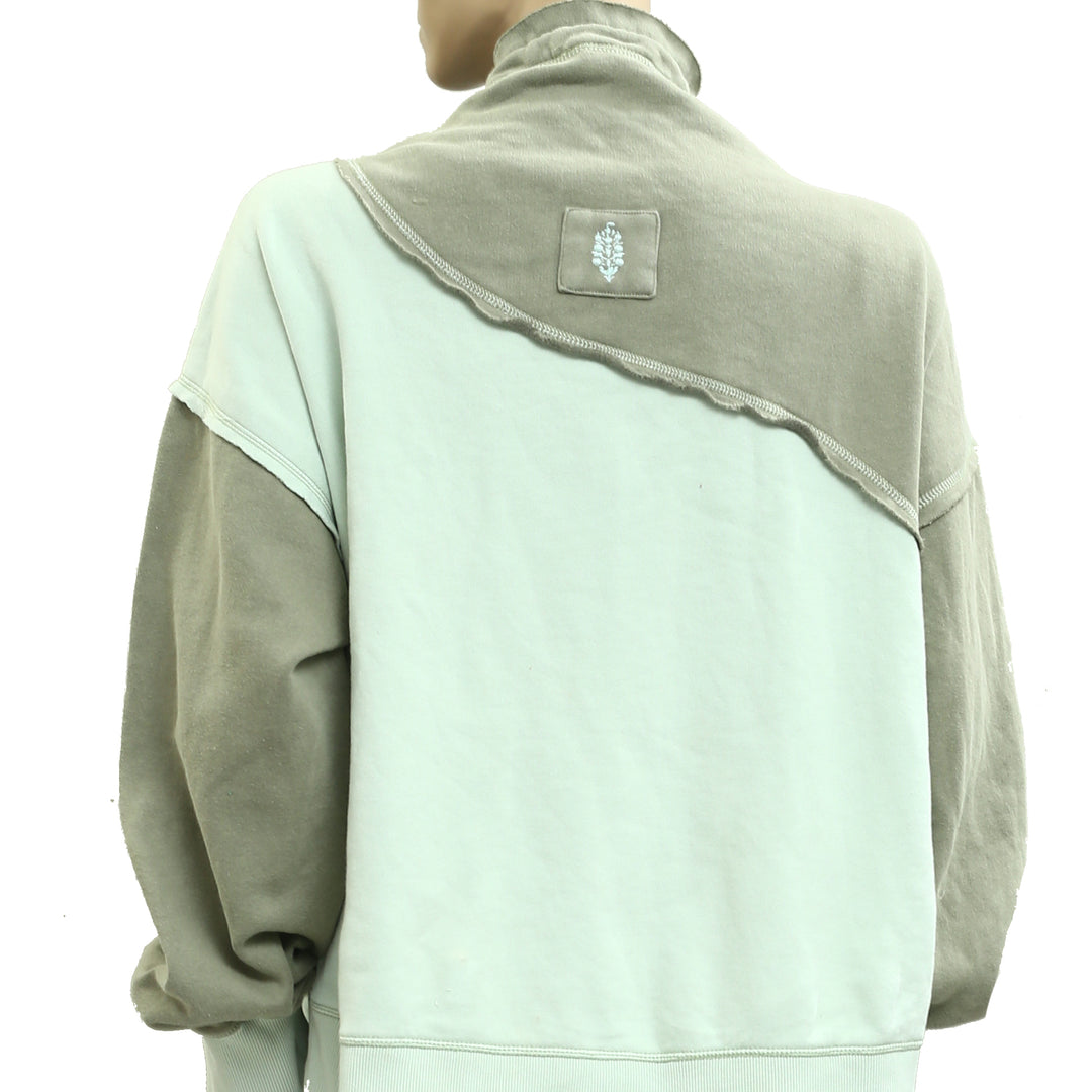 Free People FP Movement Home Stretch Colorblock Pullover Sweatshirt Top