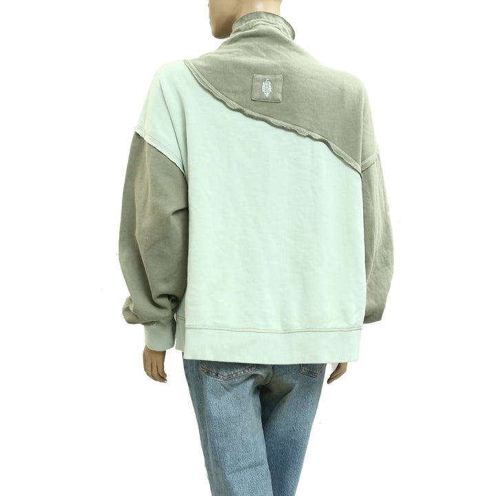 Free People FP Movement Home Stretch Colorblock Pullover Sweatshirt Top