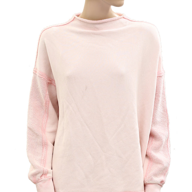 Free People We The Free Oversized Ribbed Pullover Sweatshirt Top