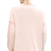 Free People We The Free Oversized Ribbed Pullover Sweatshirt Top