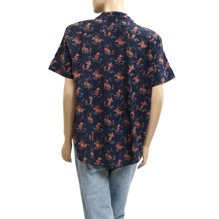 THE GREAT. The Short Sleeve Horse print Tunic Shirt Top