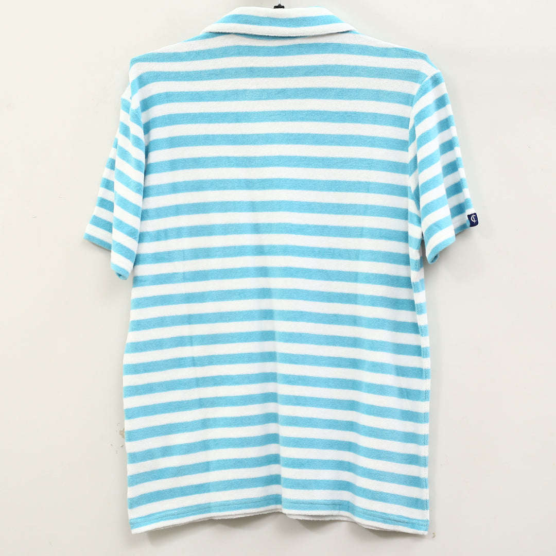 Criquet Terrycloth Striped Men's Polo T-Shirt