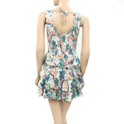 Love The Label Anthropologie Smocked Floral Printed Mini Dress