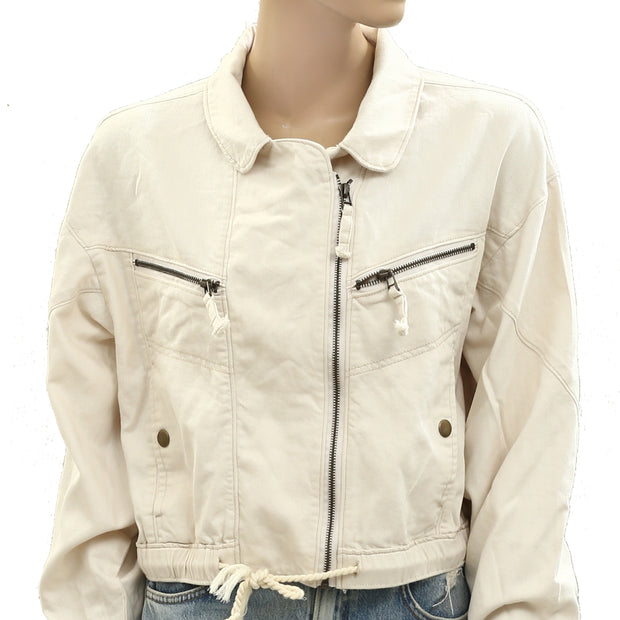 Anthropologie Pilcro Tidal Moto Utility Jacket Top