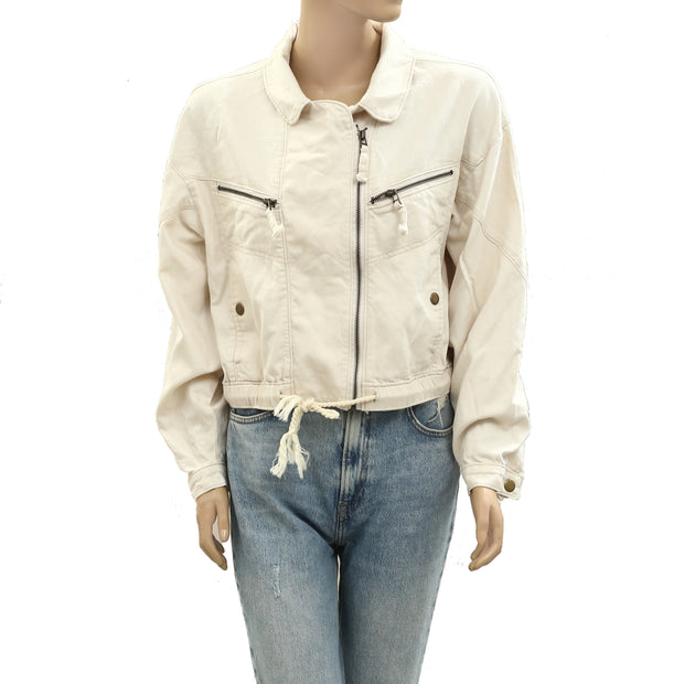 Anthropologie Pilcro Tidal Moto Utility Jacket Top