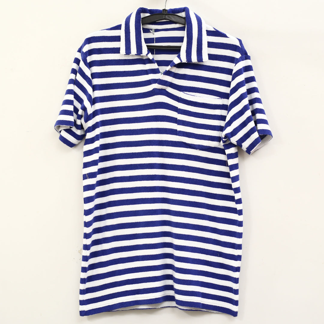 Criquet Terrycloth Striped Men's Polo T-Shirt