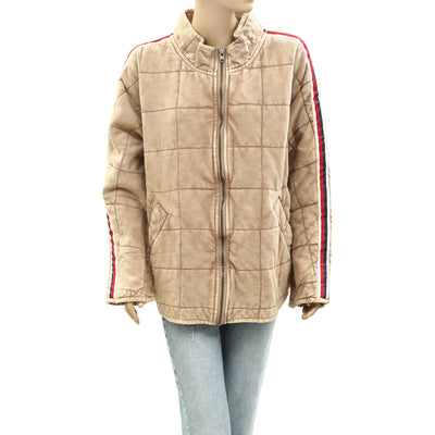 Free People Sports Rib Dolman Quilted Jacket Top