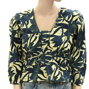 BA&SH Printed Cropped Blouse Top