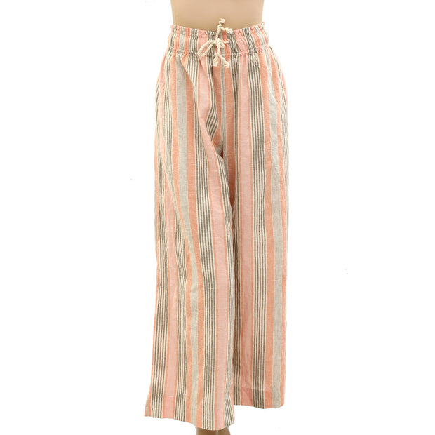 Free People Corfu Striped Cotton-Linen Pants