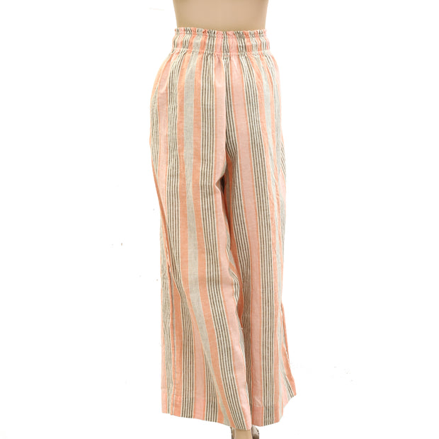 Free People Corfu Striped Cotton-Linen Pants