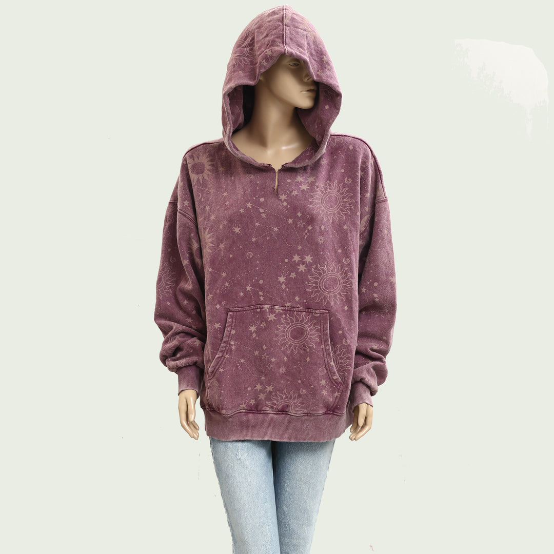 Free People We The Free It's A Vibe Print Hoodie Top