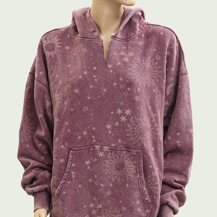 Free People We The Free It's A Vibe Print Hoodie Top