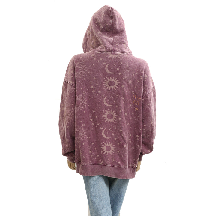 Free People We The Free It's A Vibe Print Hoodie Top