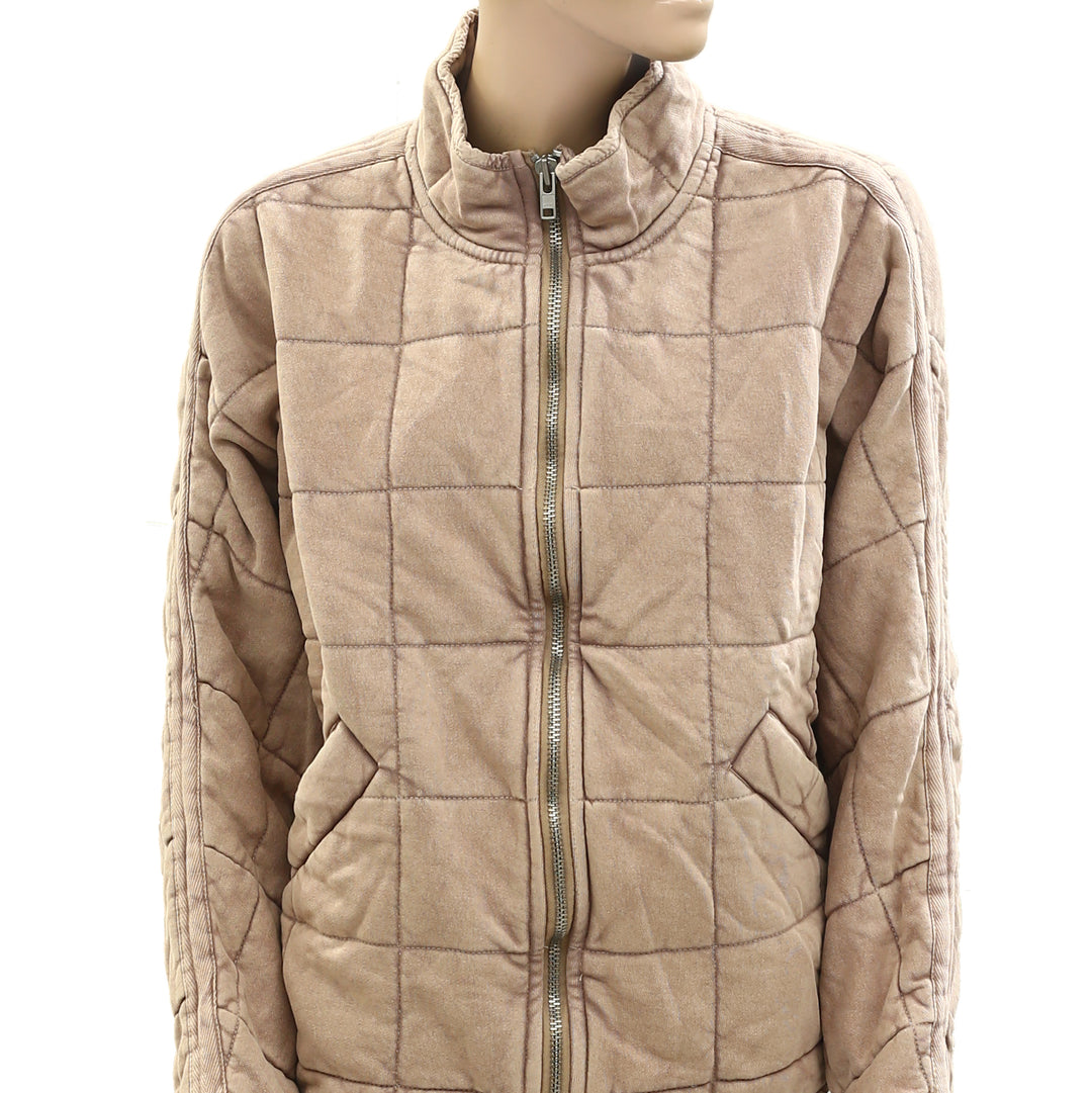 Free People Dolman Quilted Knit Jacket Top