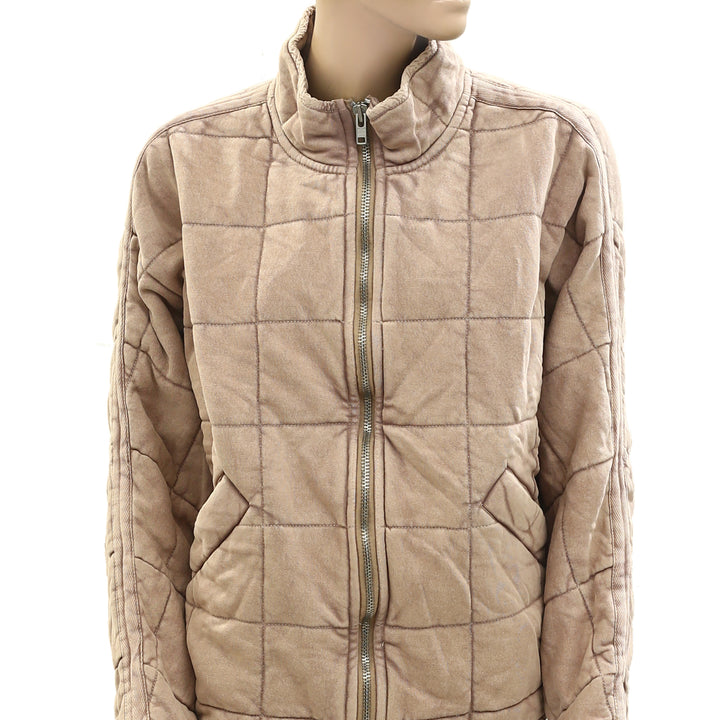 Free People Dolman Quilted Knit Jacket Top