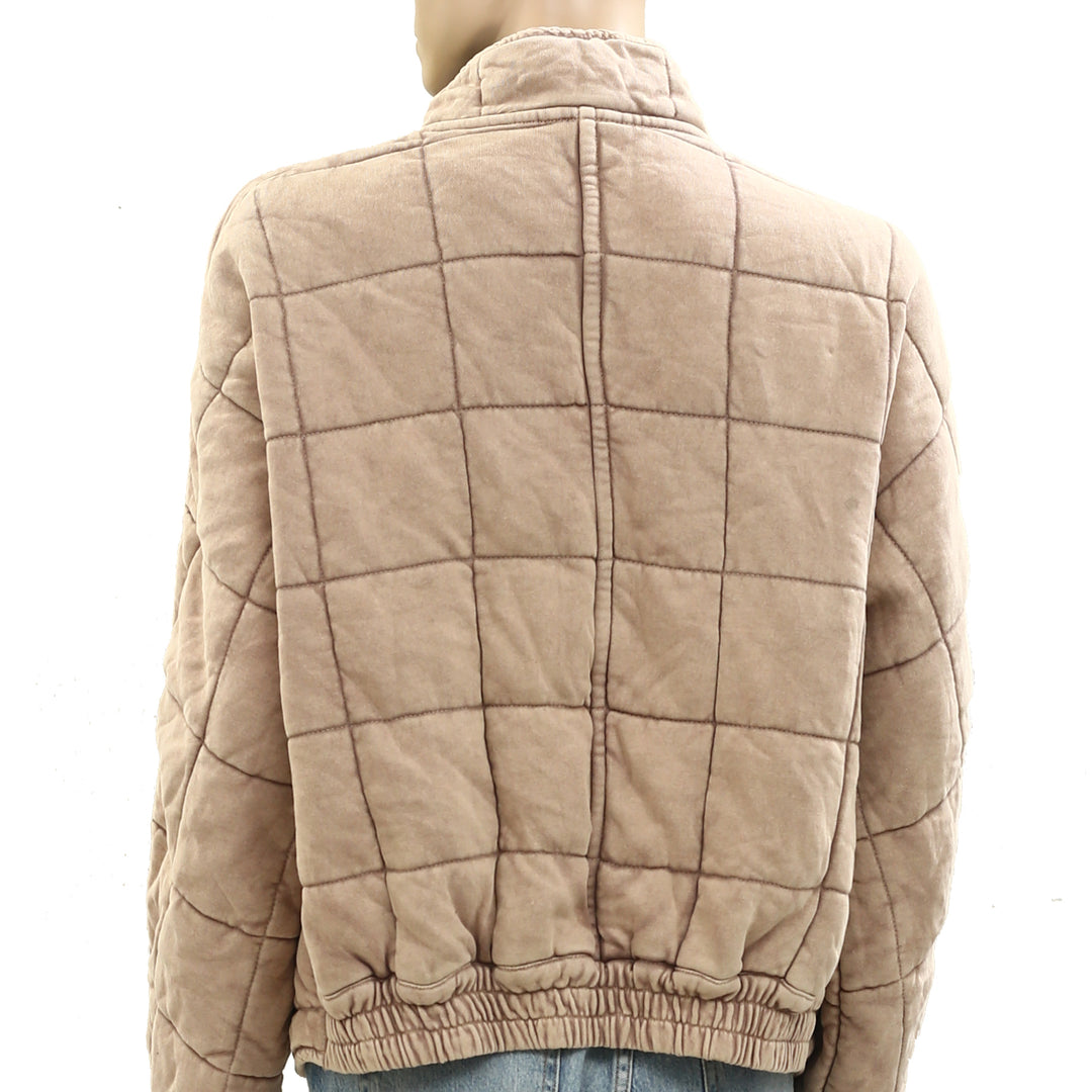 Free People Dolman Quilted Knit Jacket Top