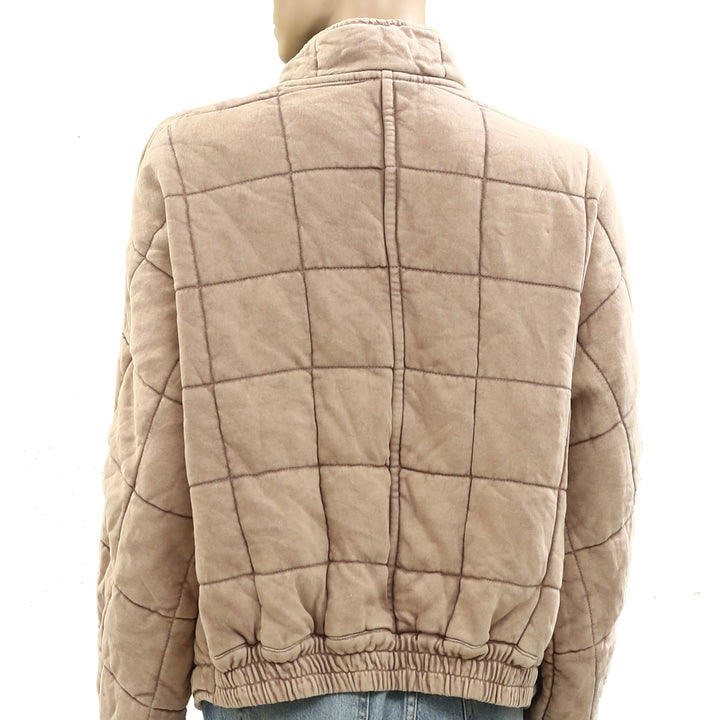 Free People Dolman Quilted Knit Jacket Top