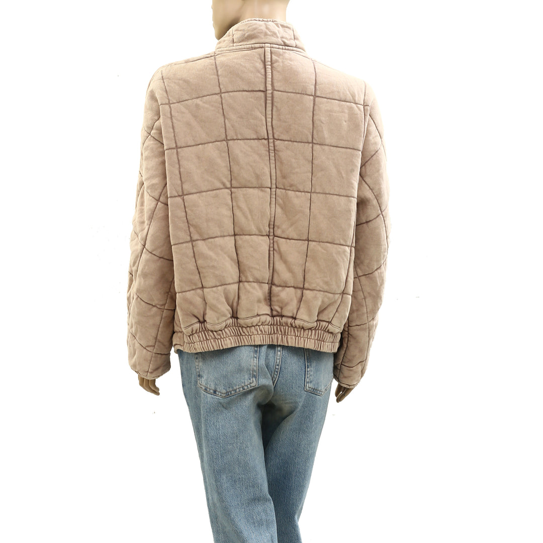 Free People Dolman Quilted Knit Jacket Top