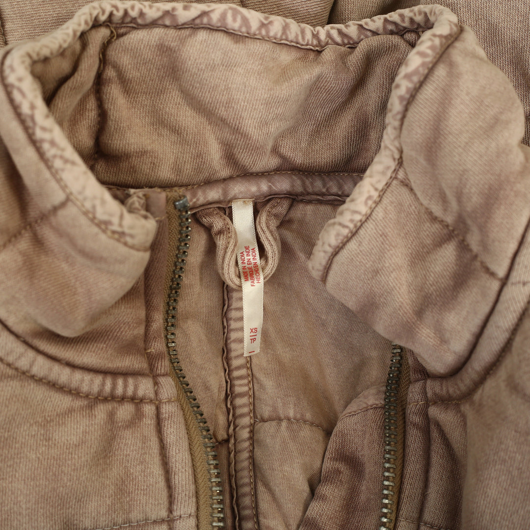 Free People Dolman Quilted Knit Jacket Top