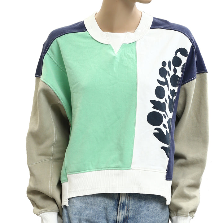 Free People FP Movement Intercept Logo Pullover Sweatshirt Top