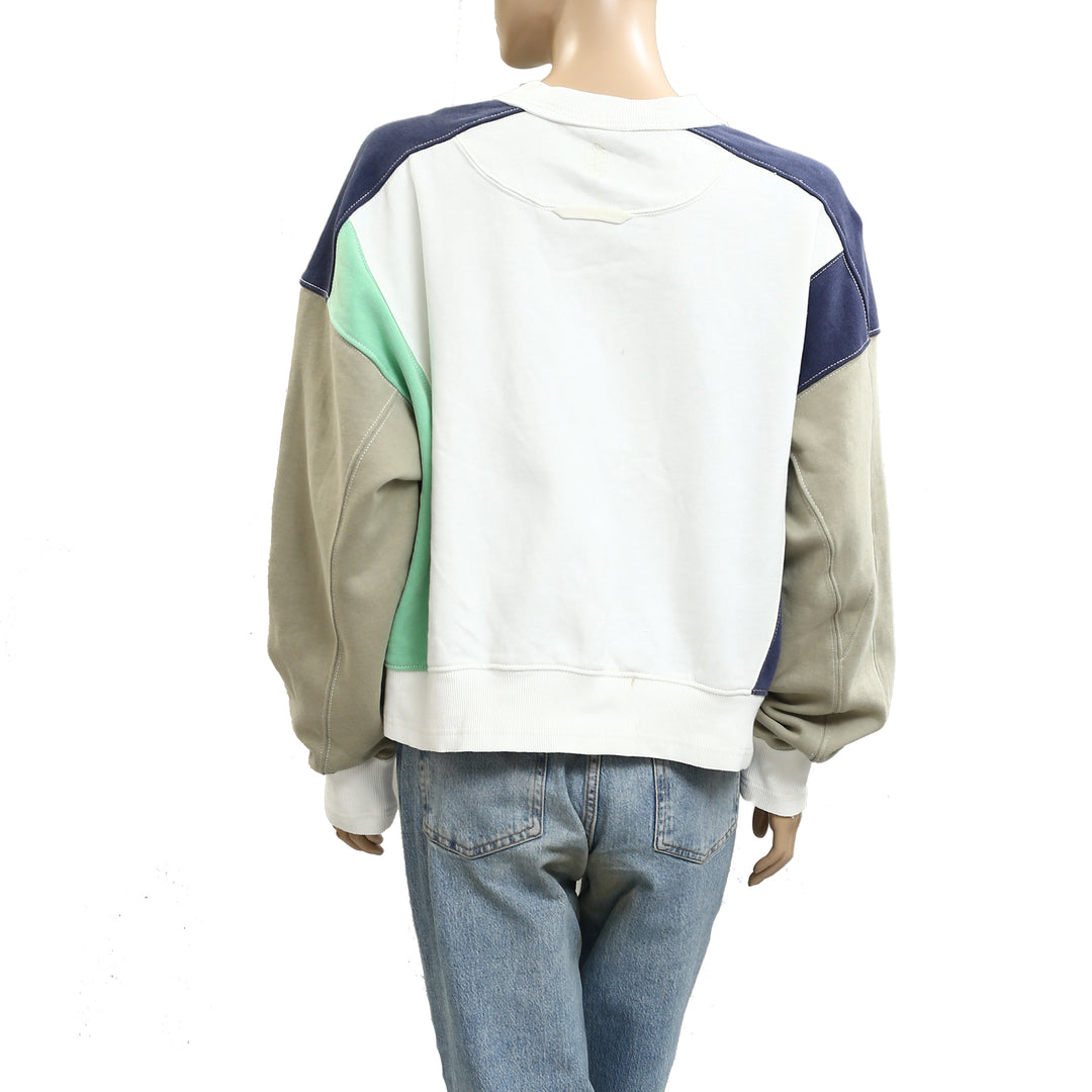 Free People FP Movement Intercept Logo Pullover Sweatshirt Top