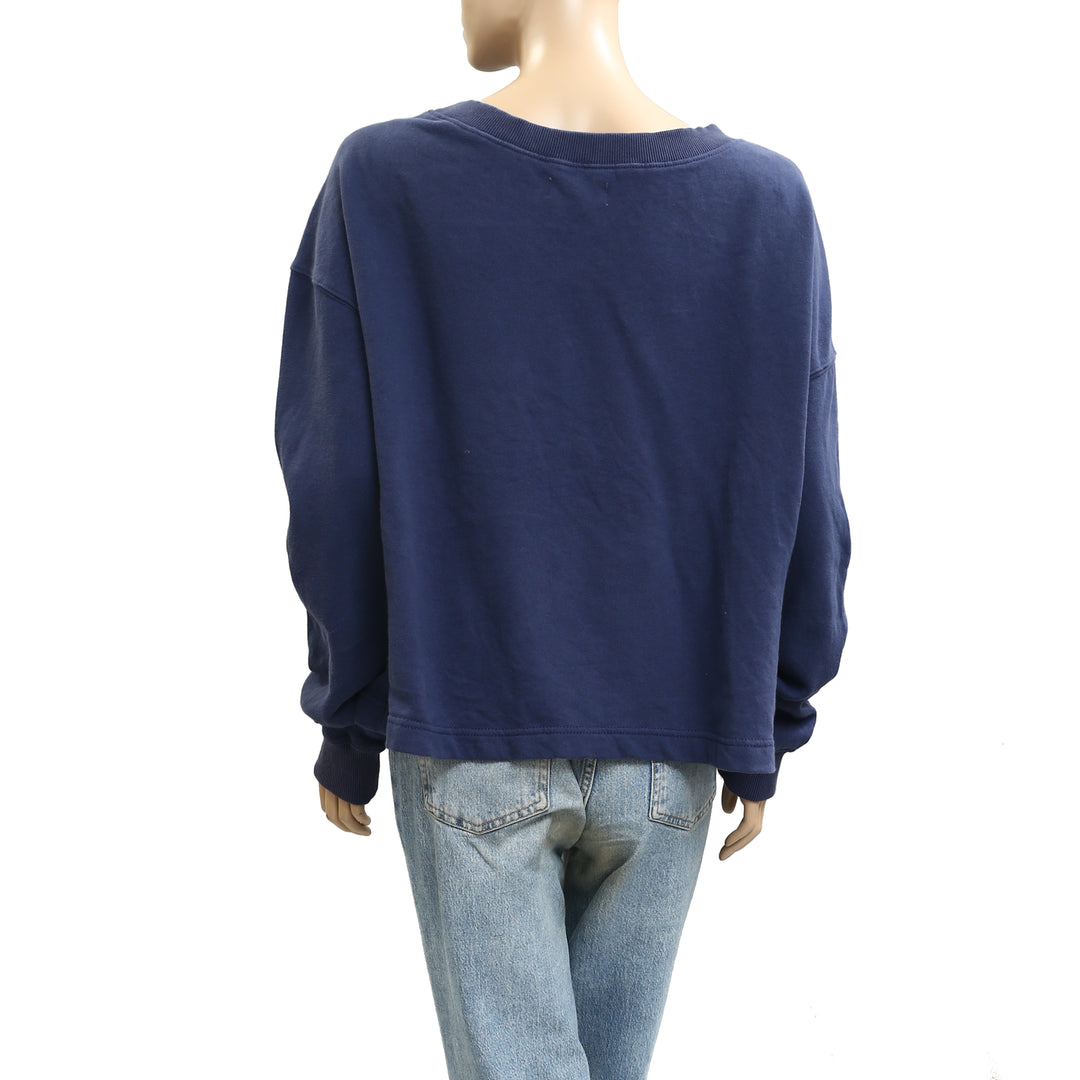 By Anthropologie Appliqué Pullover Sweater Blouse Top