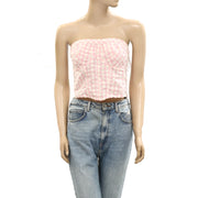 Free People Leilani Gingham Cropped Tube Top