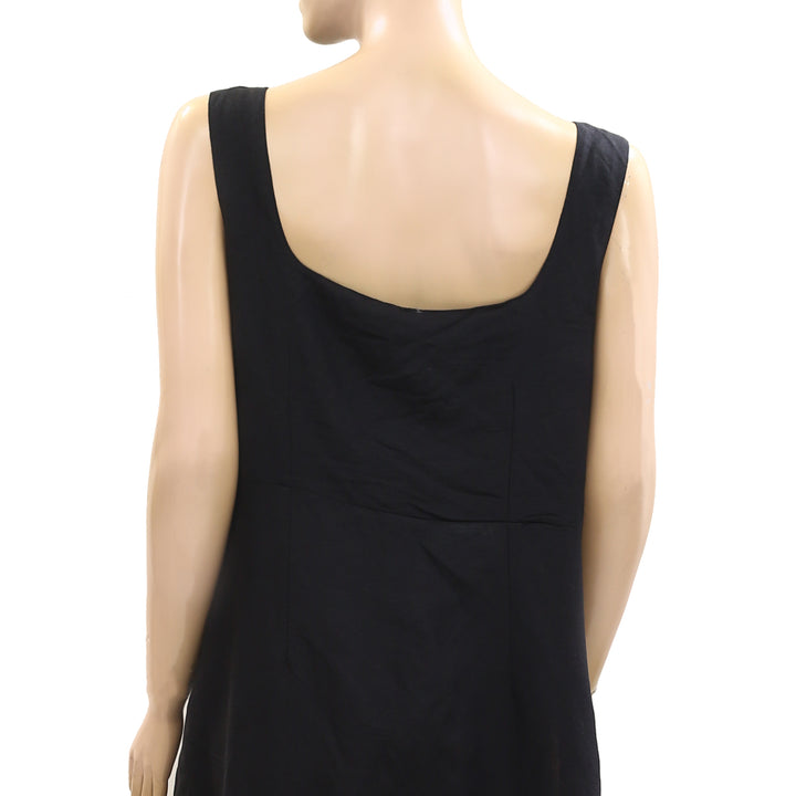 By Anthropologie Sleeveless Flyaway Linen Tunic Vest Top