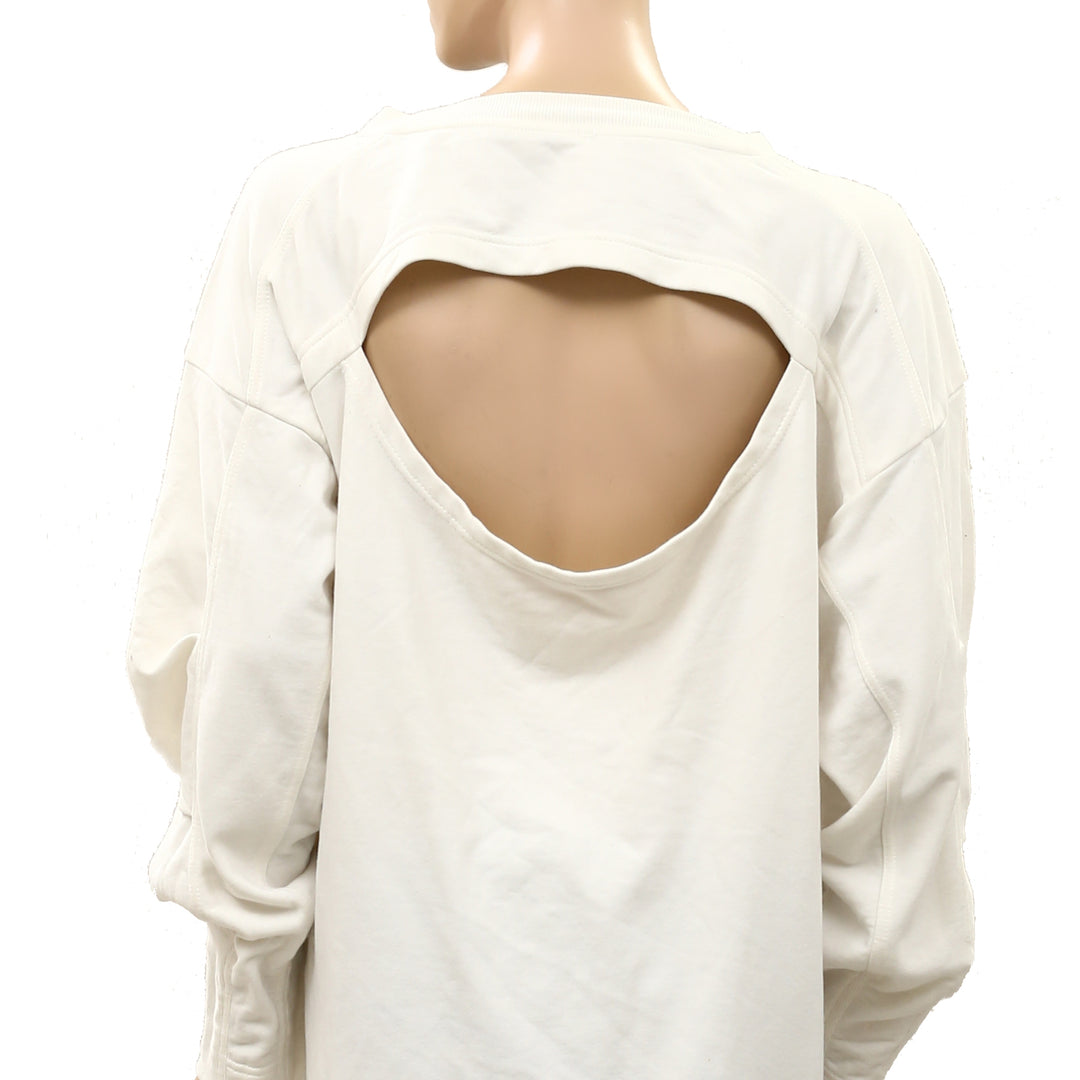 Daily Practice By Anthropologie V-Neck Batwing Sweatshirt Tunic Top