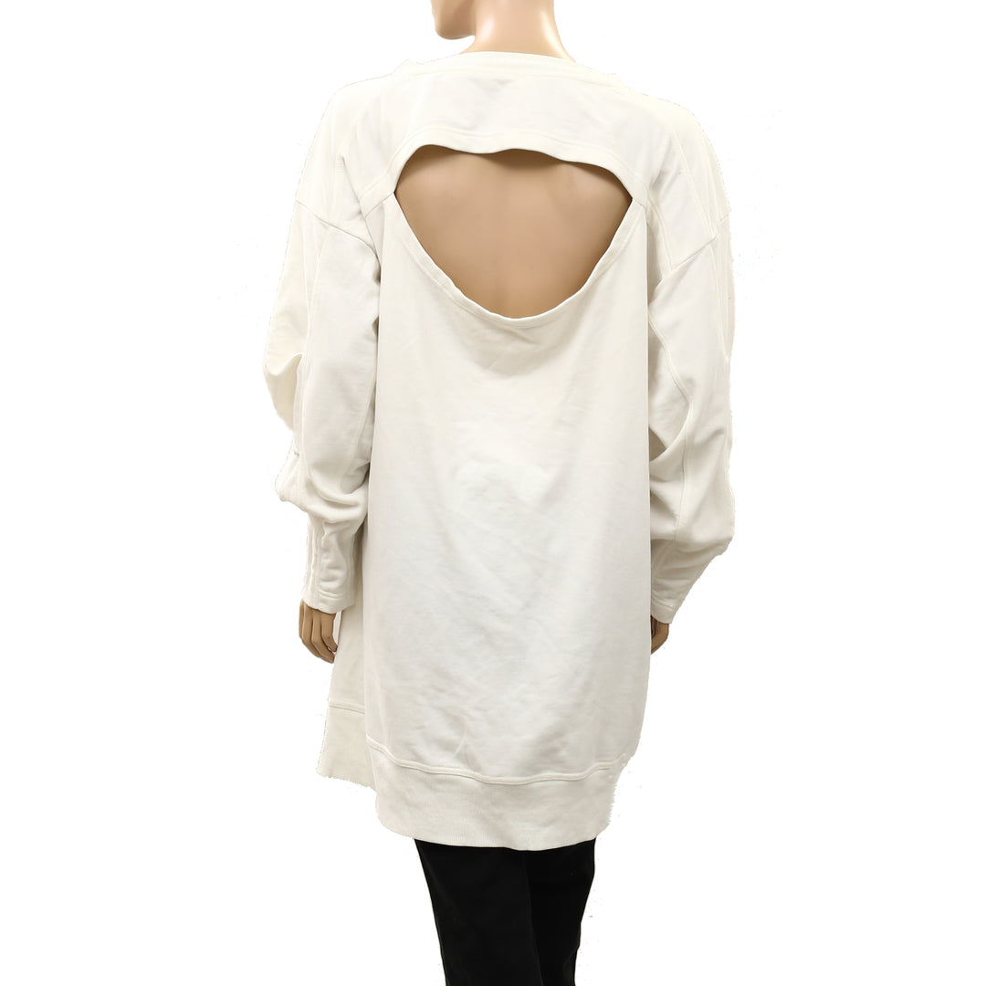 Daily Practice By Anthropologie V-Neck Batwing Sweatshirt Tunic Top