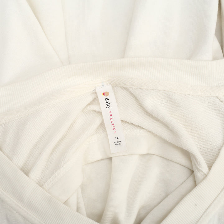 Daily Practice By Anthropologie V-Neck Batwing Sweatshirt Tunic Top