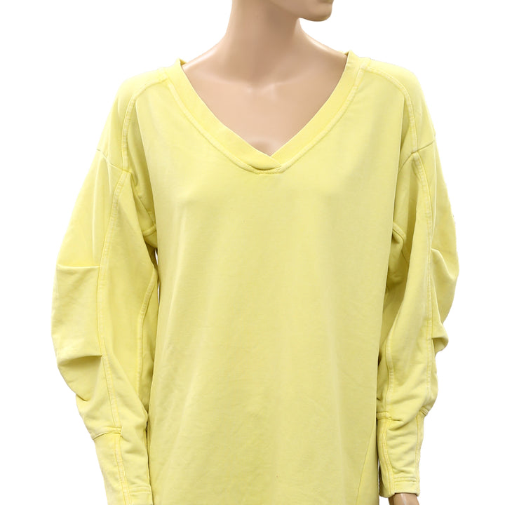 Daily Practice By Anthropologie V-Neck Batwing Sweatshirt Tunic Top
