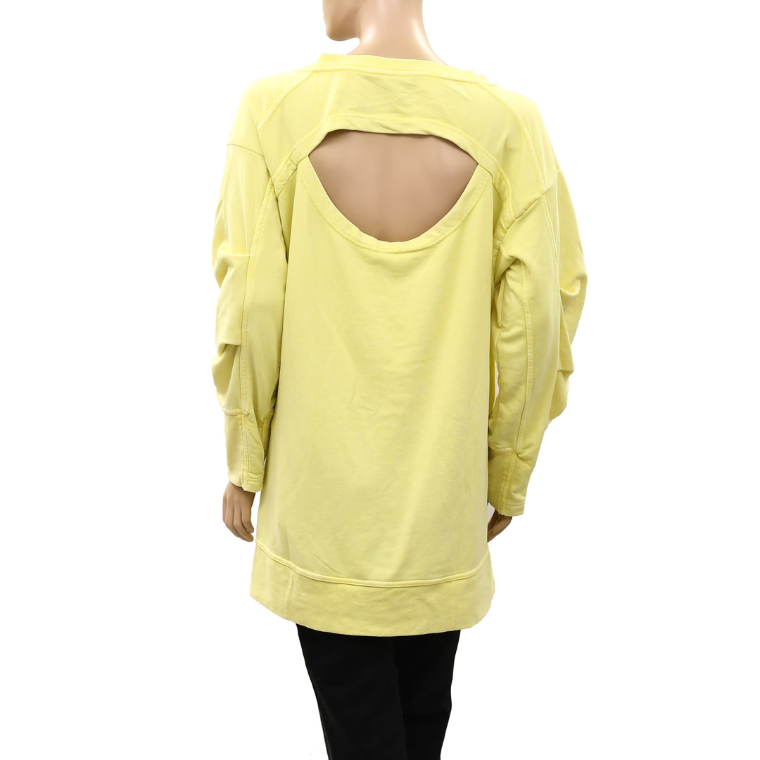 Daily Practice By Anthropologie V-Neck Batwing Sweatshirt Tunic Top