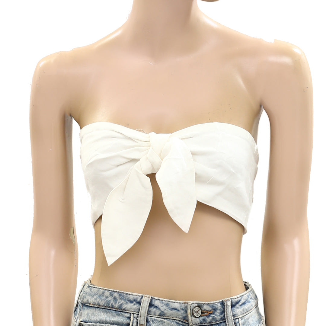 By Anthropologie Tie Bandeau Crop Tube Top