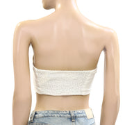 By Anthropologie Tie Bandeau Crop Tube Top