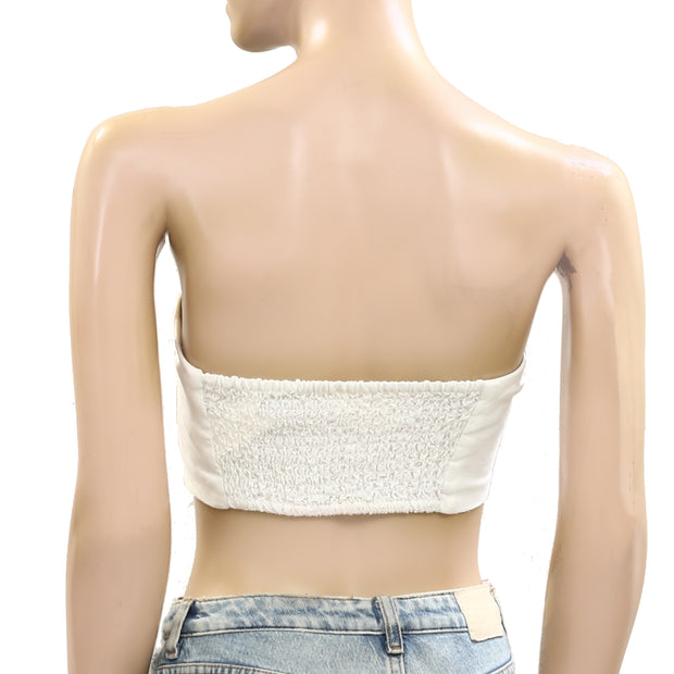 By Anthropologie Tie Bandeau Crop Tube Top