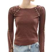 Free People Lost Love Long-Sleeve Blouse Top