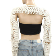 Free People Crochet Lace Bolero Cropped Top