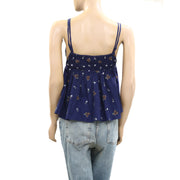 Free People Intimately Out Of Town Embroidered Cami Tank Top