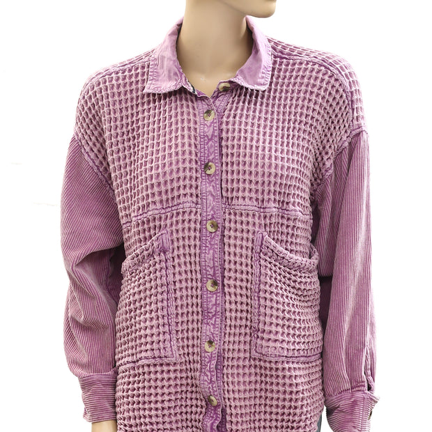 Urban Outfitter BDG Bryson Waffle Shirt Jacket Top