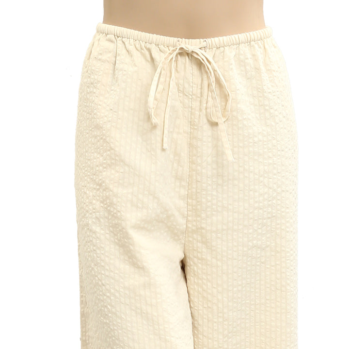 Free People Flower Eyelet Embroidered Trousers Pants