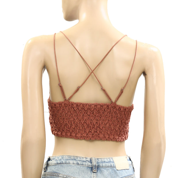 Free People FP One Adella Bralette Embroidered Cropped Top